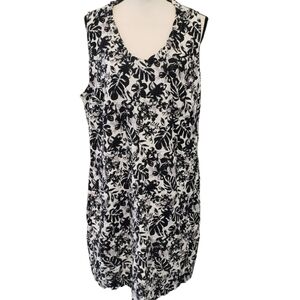 Briggs Floral Palm Linen Dress NEW